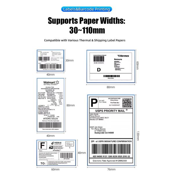 Marklife 4x6 Thermal Shipping Label Printer 160mm/s High-Speed Barcode Maker for Ecommerce Sellers