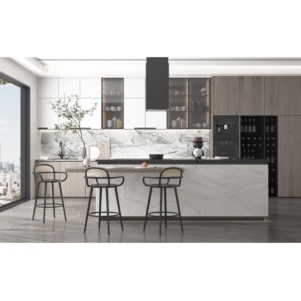 Estilo lineal E1 E0 Medio ambiente Armarios de cocina estándar Muebles