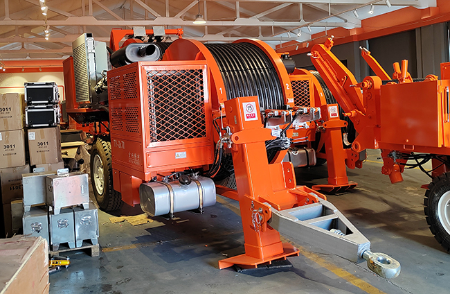 Transmission Line Stringing Equipment 2x70kN Hydraulic Laying Tension Machine