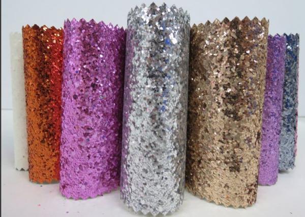 Pu Cloth Backing Real Glitter Wallpaper , Modern Textured Sparkle Wallpaper