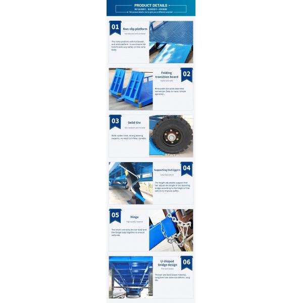 10T Manual Vertical Mobile Dock Levelers Container Unloading Ramps