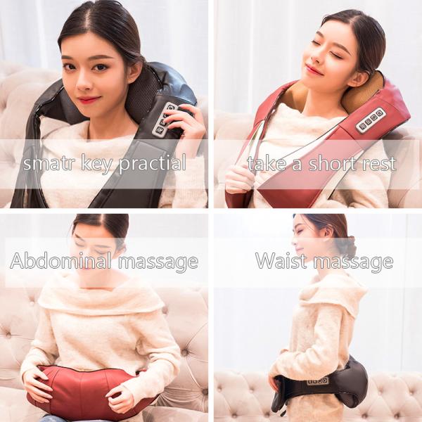 Improve Circulation Neck And Shoulder Massager With 8 Carbon Fiber Massage Head