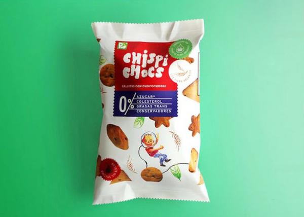 Color Printing 3 Side Seal Pouch For Cookie , Laminated Material Back Seal bag