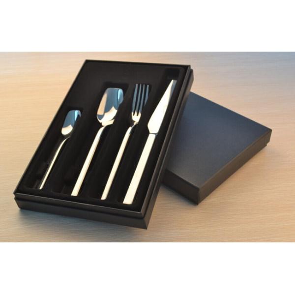 Stainless steel cutlery set with gift box/four pcs set/gift set/knife fork spoon tea spoon set
