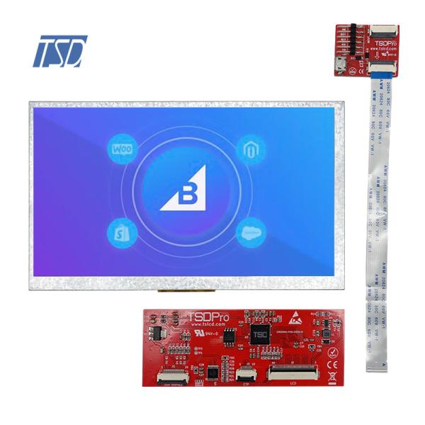 12H ângulo 800x480 módulo da tela de um Tft Lcd de 7 polegadas com relação de UART Hmi