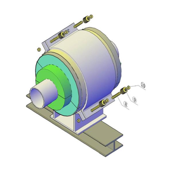 толщина изоляции 25mm до 250mm сползая поддержку трубы, холодные поддержки трубы изоляции, DN150 (6 дюймов) *150