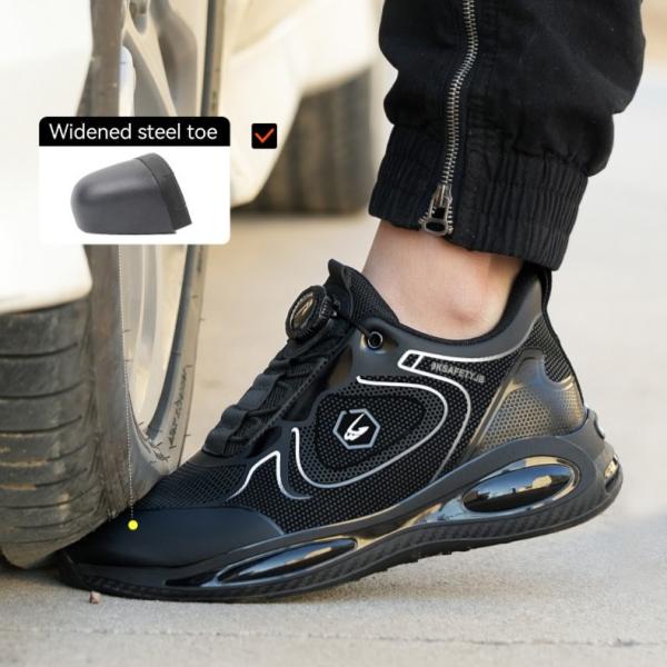 Zapatos de seguridad de microfibra con dedo del pie de acero Anti-aplastante Anti-punzante Kevlarr suela media suela de goma
