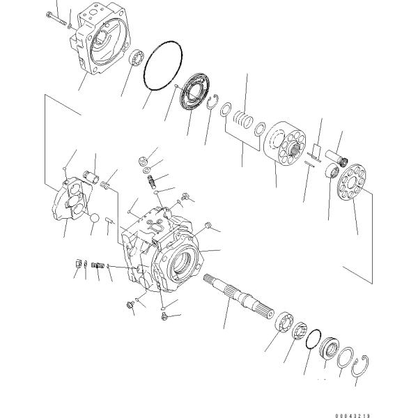 Komatsu PC800-8 850-8  Hydraulic Fan Pump 708-1W-00902 708-1W-00900 708-1W-000910 Main Pump