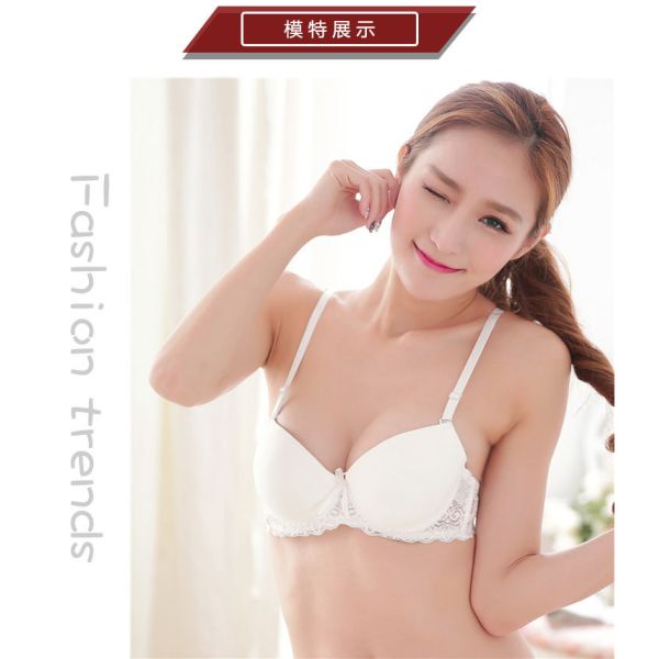 Wholesale Smooth Lace Bra Japanese Girls Underwear Thin AB Cup Small Breasts Gathered Sexy Ladies Bra Summer
