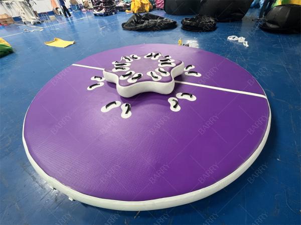 Tube rond en PVC Drop Stitch violet pour jouets aquatiques gonflables pour piscines, lacs