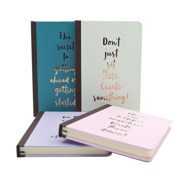 100gsm Linen Journal Book With Gold Foiled Custom Size A4 Notebook Printing