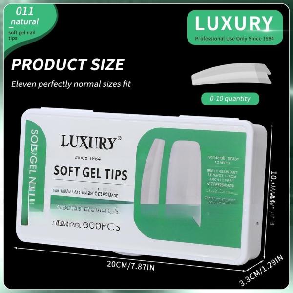500PCS Clear False Nail Tips Set Half Cover Square Ballet False Nails Nail Extensions in Storage Box