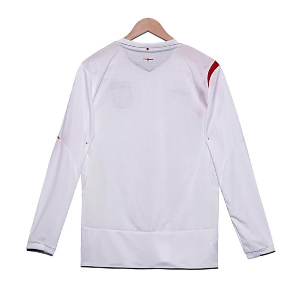 England 2006 Retro Long Sleeve Home Fan Edition Jersey Pays Tribute to the Three Lions Golden Generation
