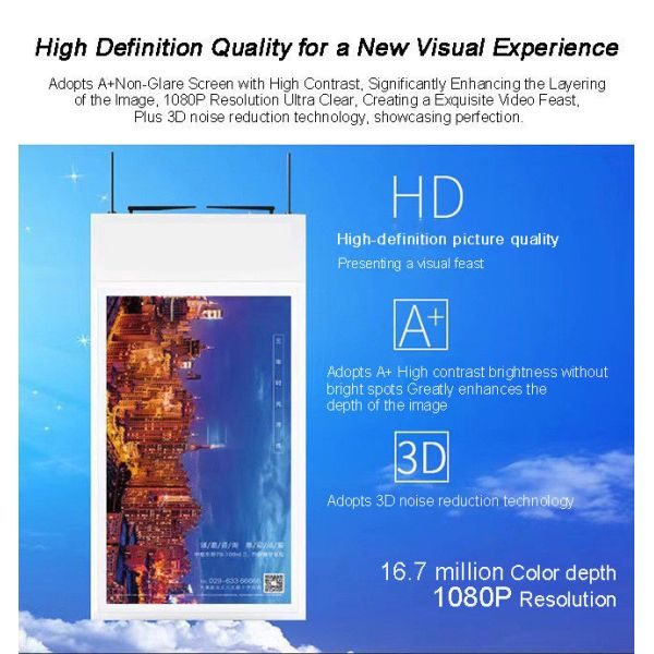 55 Inch High Brightness Window Shop 2500nits digital window display Slim Advertising Screens