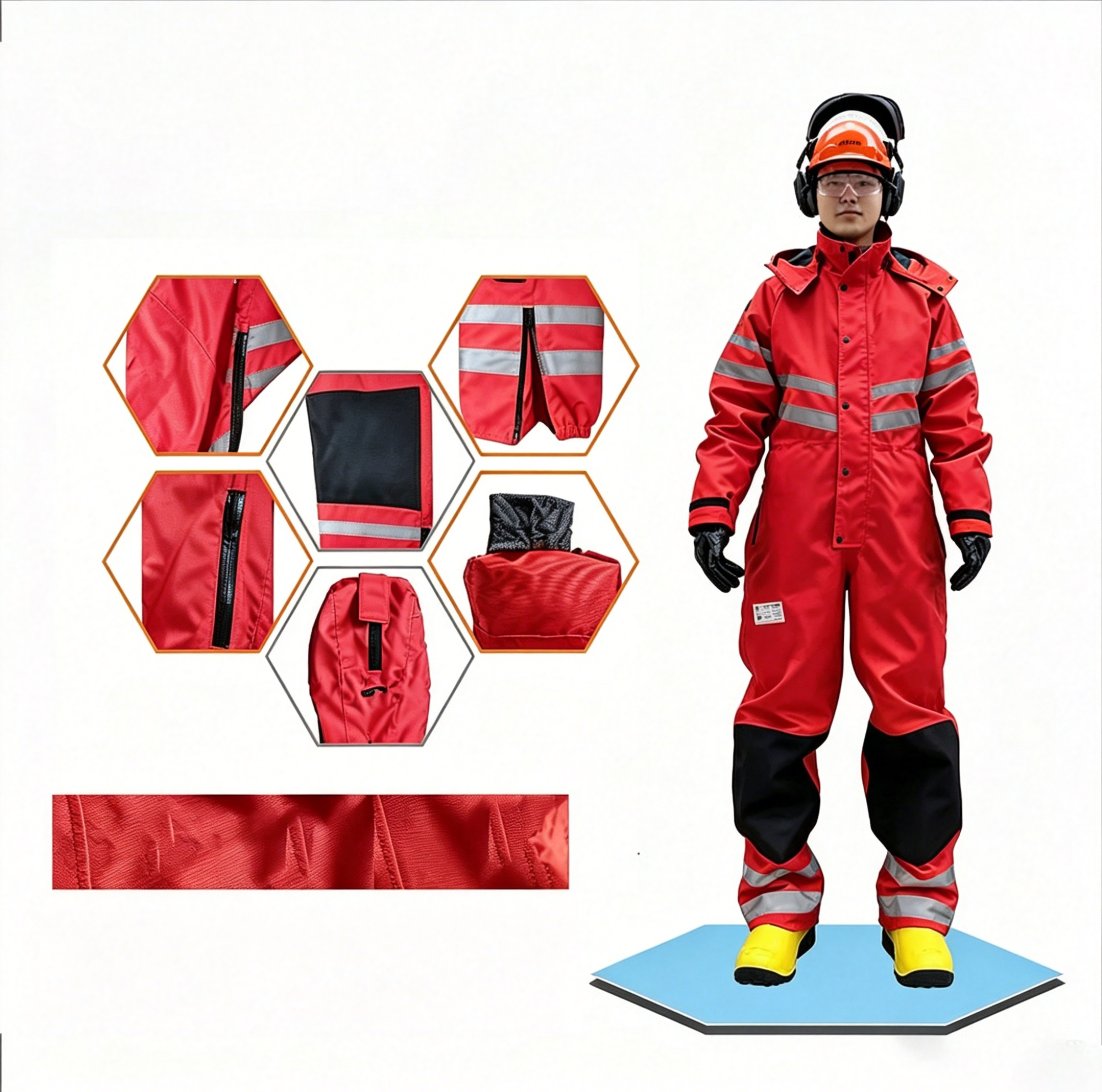 Adjustable Pressure Washer Suit Fire Proof Marine Safety Clothing Abrasion Resistant