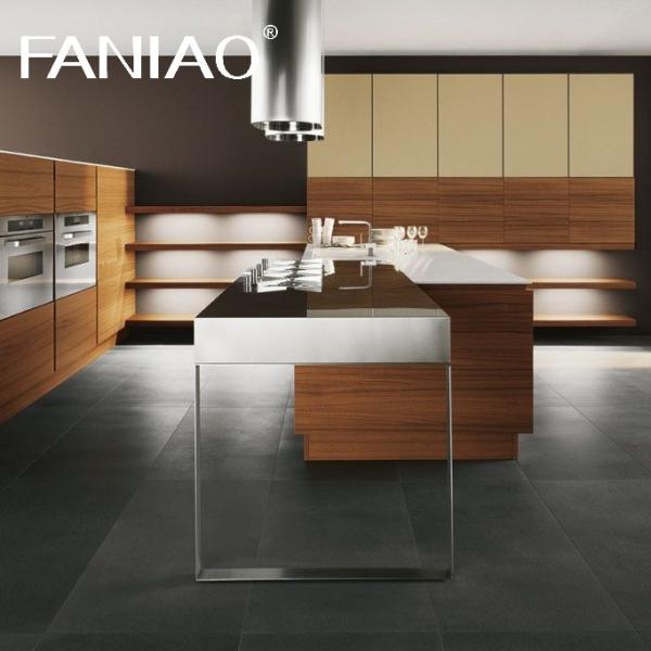 Кухонный шкаф Поставщик Модульный роскошный дизайн Современная мебель из нержавеющего дерева Кухонный шкаф