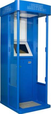 W37 outdoor touchscreen payment kiosk with shield
