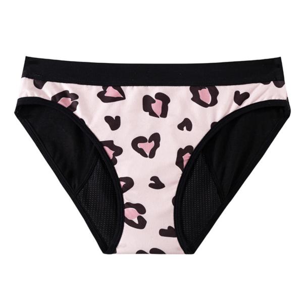 Leak Proof Period Proof Underwear For Teenage Undies Cotton Leopard Print Style Heavy Flow