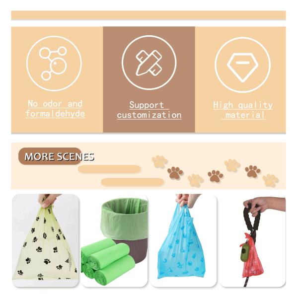 Customize Logo Pet Poop Clean Bags EPI Biodegradable Dog Cat Waste Garbage Bags 315 Count
