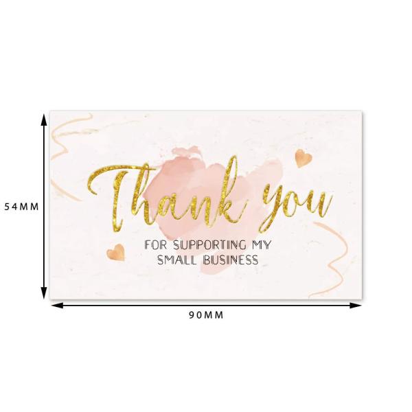 Duplex Board White Art Paper Thank You Card Custom Size for Small Business Promotion