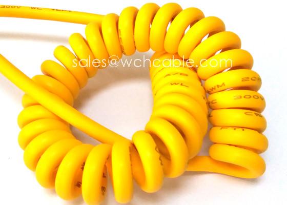 Long Flex Life 300V UV Resistant Spiral Cable with Customizable Connector Type