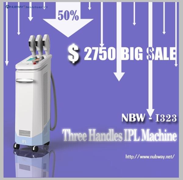 Huge sale Quick treatment Three handles IPL hair removal beauty equipment