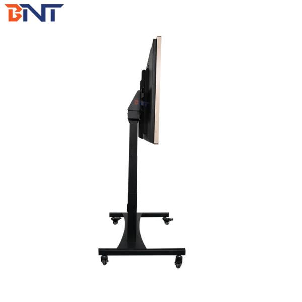 Horizontal Design Rolling TV Mount , Electric Lifting Floor Stand TV Mobile Cart