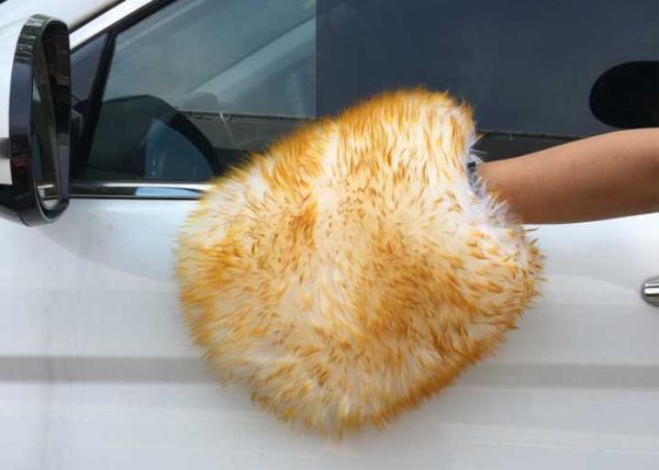 A luva da lavagem de carros da pele de carneiro paire a pele de carneiro genuína do Merino da luva da lavagem de carros de lãs