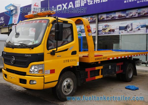 6 Wheeler 4 X 2 5T Flatbed Tow Trucks For Road Block Removal