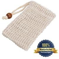 Algodão natural Mesh Soap Baths Drawstring Bag