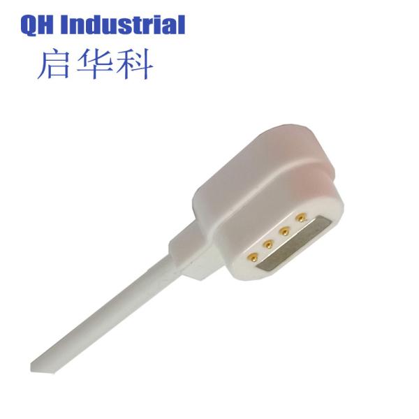 4Pin South Africa Rohs Standard Lcd Solder Cup Spring Load Pin Magnetic Charging Connectors