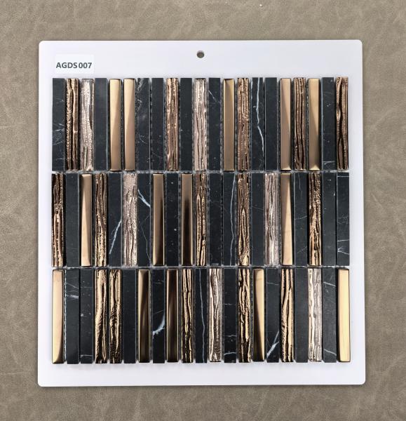 Mosaicos de piedra natural duraderos de 282x294mm para paredes interiores de oficina y sala de estar