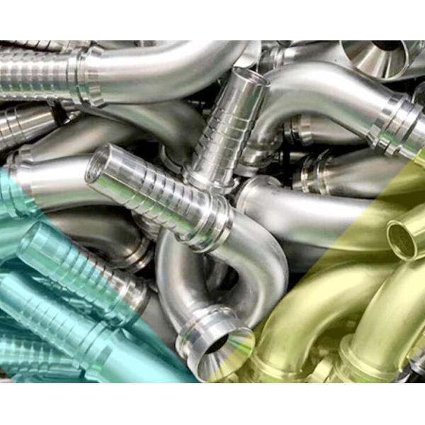 Galvanized Sheet Hydraulic Crimping Hose Fittings 90 Elbow Metric 24 Cone Seal Dkos 20591