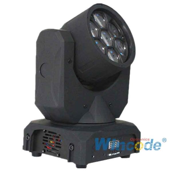 Smart Control LED Moving Head Light 7*10W 0-100% Linear Dimmer With 16 Bit