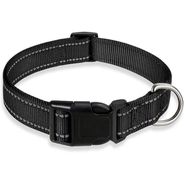 Professional-Grade Reflective Dog Collar - Adjustable Nylon Pet Collar with Safety Features
