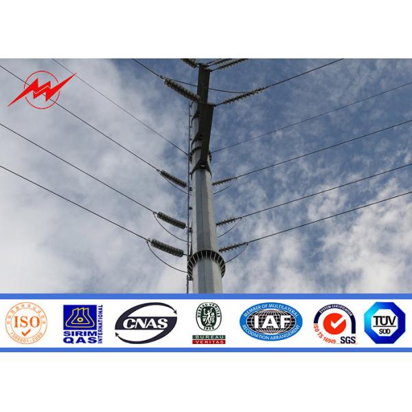 10m Commercial Light Steel Utility Pole FPR Power Transmission Line