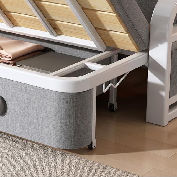 Apartment Folding Sofa Bed with Armrest Simple Couch Storage Space Heavy Duty