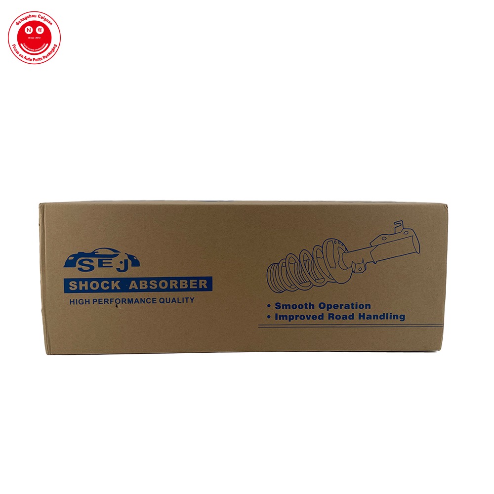 High Quality Custom Corrugated Carton Box Auto Spare Parts Packaging with Embossed Logo Corrugated Paper Box Folder Type