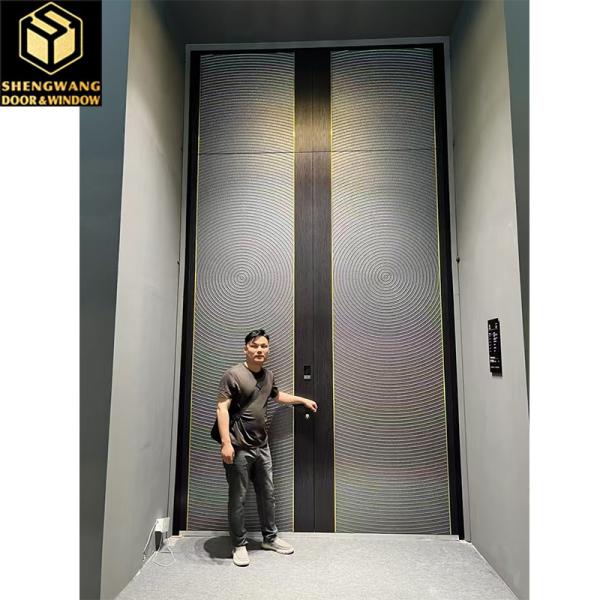 ODM Swing Aluminium Pedestrian Garden Gates Copper Imitation Surface Finishing Metal Gate Outdoor