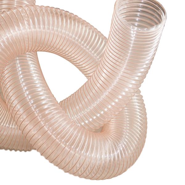 Cutting Rubber Dust Collector Suction Hose Polyurethane Flexible Steel Wire