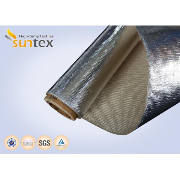 Heat Reflective 18 Micron Aluminum Foil Coated Fiberglass Insulation Fabric