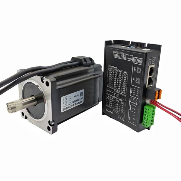 Closed-loop 2 Phase EtherCAT 86CME85 86mm Flange Stepper Motor with 8.5Nm Holding Torque and 1.8° Step Angle