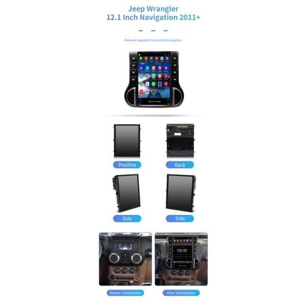 игрок автомобиля навигации GPS андроида автомобиля 12.1inch для Wrangler 2001+ виллиса