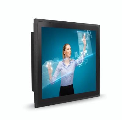 15 painel de toque liso robusto da moldura PCAP montaram a parte dianteira do PC IP65, montagem encaixada, 10 pontos do toque, anti-vandalismo,