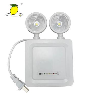 Lumière jumelle rotative de secours de tache, avec la lumière en plastique de secours de LED