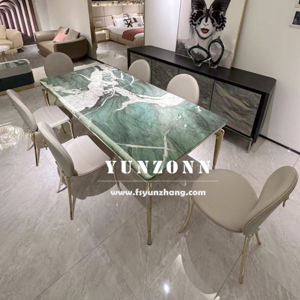 Modern Luxury Marble Dining Table Set New Design Style for Indoor and Outdoor Hotel Furniture for Dining Room