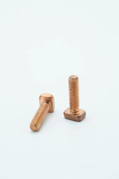 Square Head T Shaped Screw M8x30mm Steel C1022 Material 17.59g Weight