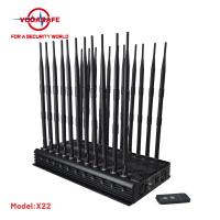 antenas 46w WiFi GPS 3G 4G do jammer 22 do sinal do telefone celular de 0-60m