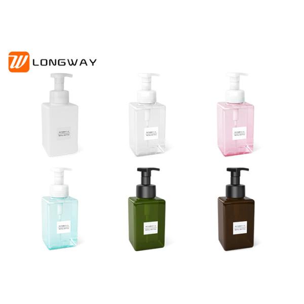 PETG Cleanser Foam Pump Bottle , Liquid Soap Push Pump Bottle 450ml