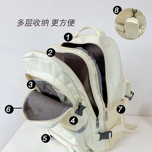 Red BSCI Business Back Packs Casual Large Capacity Oxford Travel Backpack